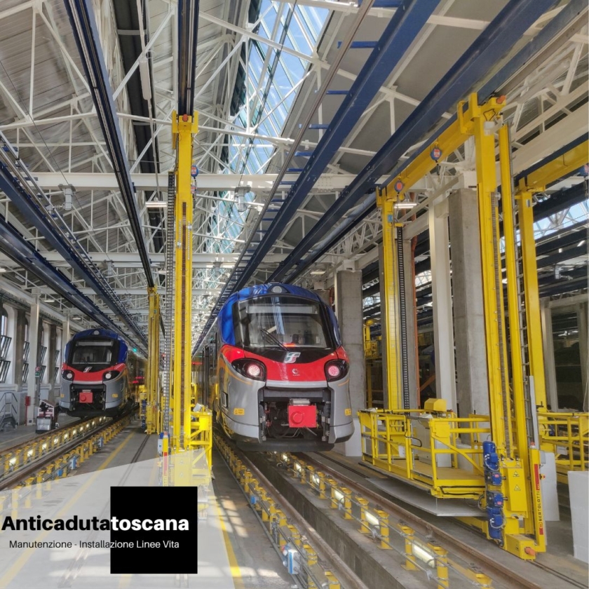 linea vita rigida tipo di officina meccanica treni