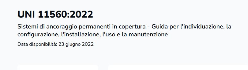 Documentazione progetto linea vita normativa